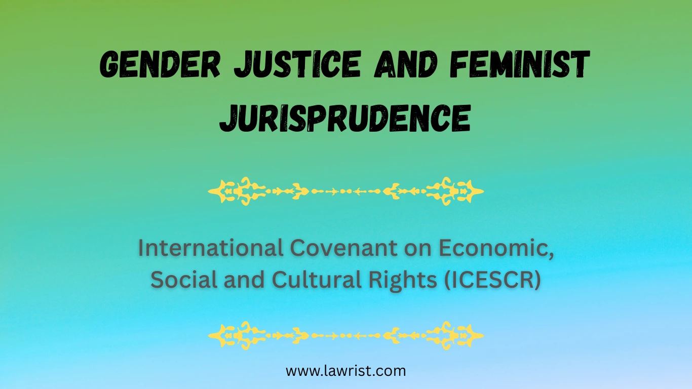 Gender Justice and Feminist Jurisprudence | International Covenant on Economic, Social and Cultural Rights (ICESCR)